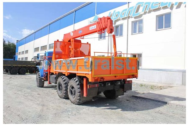 Лесовоз бортовой с Kanglim KS-1256G-II УСТ 54538E Урал 4320