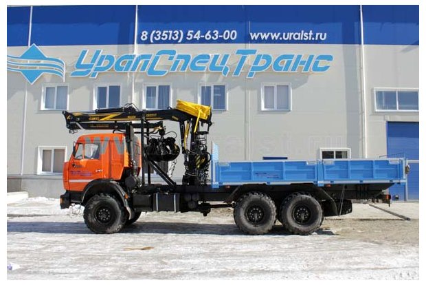 Бортовой автомобиль с КМУ ОМТ-97М УСТ 54531 Камаз 43118