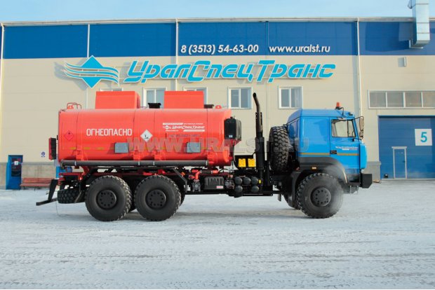 Автоцистерна бензовоз АЦ-20-2 УСТ 5453 Урал-63701К-1951 доработка под ДОПОГ