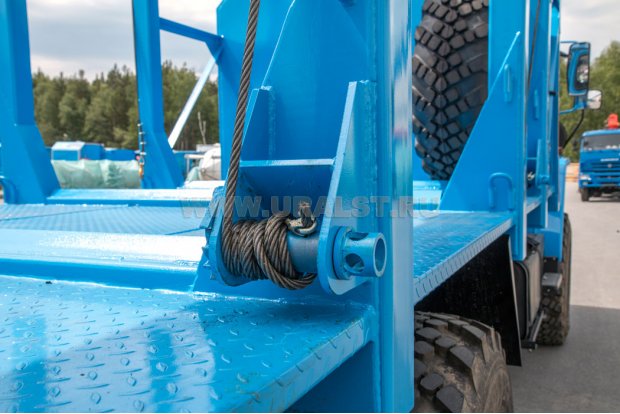 Механическая лебедка троса для увязки сортимента