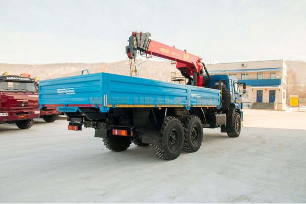 Бортовой с КМУ ИТ-150 (тросовый) УСТ 5453 Камаз 43118 сп.м