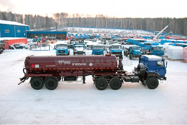 Полуприцеп-цистерна ППЦВ 20-21-ОД PNR УСТ-94651 + Седельный тягач Урал-М