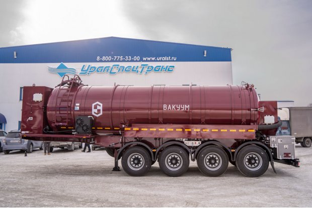 Полуприцеп цистерна вакуумная ППЦВ 25+1-42ЛЛ-ОД рамная
