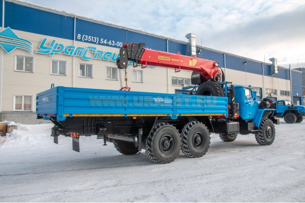 Бортовой с КМУ ИТ-180 (тросовый) УСТ 5453 Урал 4320-1951-60