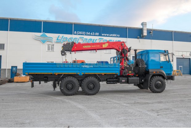 Бортовой автомобиль с КМУ ИТ-200 (тросовый) УСТ 5453 Урал 4320-82Е5, сп.м