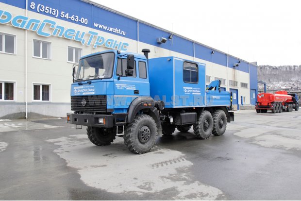 ГПА 6+2 откр. с КМУ ИМ-25 УСТ 5453 Урал 4320-4151-79 бескап.