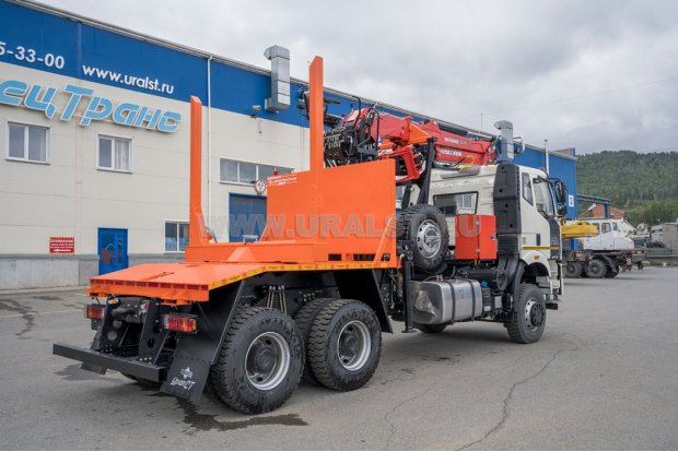 Лесовоз с КМУ ВМ10-74 (VM10L74) FAW CA3250 6х6 КБ 4800