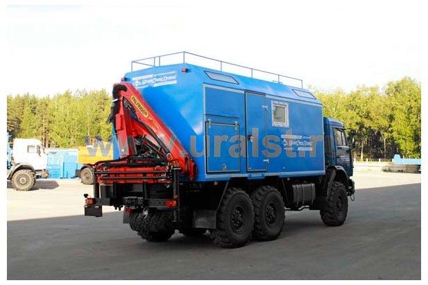 Фургон Лаборатория Камаз с крано-манипуляторной установкой Palfinger PK-8500A