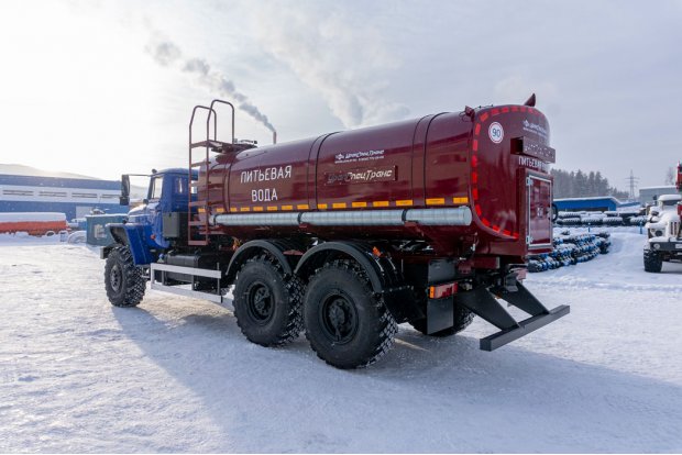 Автоцистерна для воды АЦПТ-10НО УСТ 5453 Урал 4320-1951-60 насос, обогрев