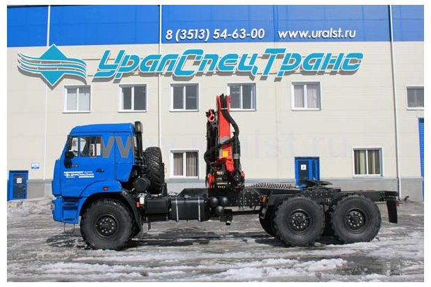 Седельный тягач с КМУ PK-23500А УСТ 5453 Камаз 43118