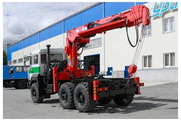 Седельный тягач с КМУ KS-2056H с буровой навеской УСТ 5453 Урал 44202-82Е5