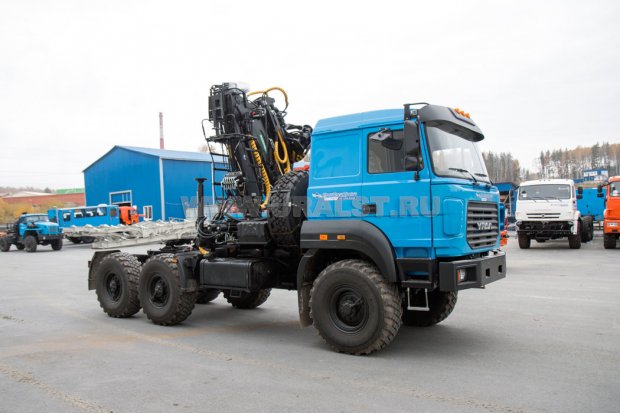 Седельный тягач с КМУ ОМТЛ-120-02 УСТ 5453 Урал 44202-82Е5