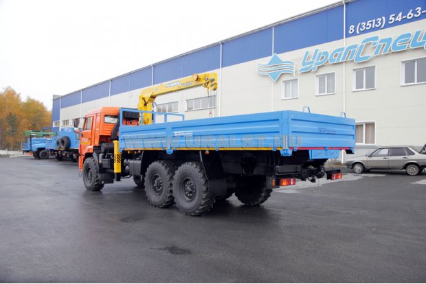 Бортовой с КМУ Soosan SCS513 (тросовый) УСТ 5453 Камаз 43118