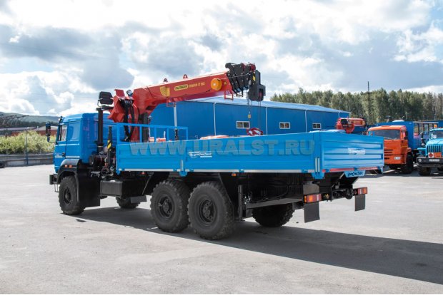 Бортовой с КМУ ИТ-180 (тросовый) УСТ 5453 Урал 4320-4971-80 сп.м