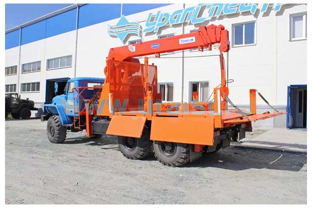Лесовоз бортовой с Kanglim KS-1256G-II УСТ 54538E Урал 4320
