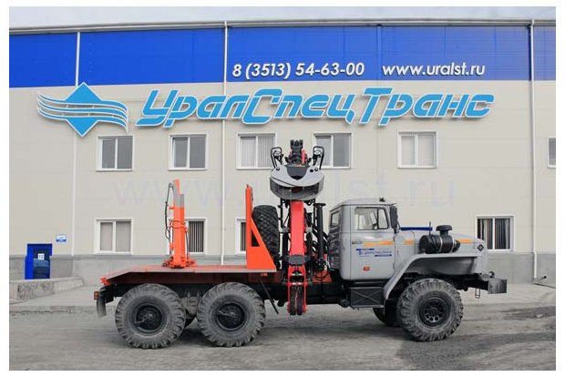 Лесовоз с манипулятором Eplsilon M100Z79 УСТ 5453 Урал М 5557-60Е5