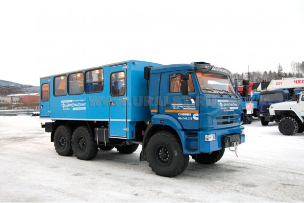 Автобус вахтовый 22+2 люкс УСТ 54535 Камаз 43118 (Cummins) лебедка, сп. место