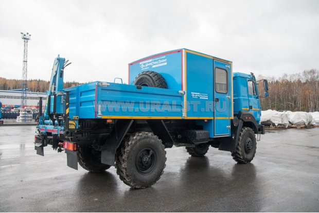 ГПА открытый кузов Урал 43206-81Е5 с КМУ ИМ-20 УСТ-5453