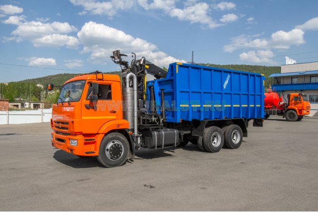 Автомобиль самосвал с КМУ VM10L74М (ломовоз) УСТ 5453 КАМАЗ 65115-50