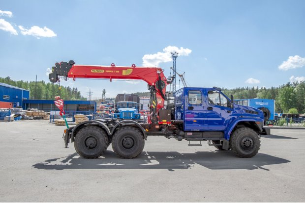 Седельный тягач с КМУ ИТ-180 (тросовый) УСТ 5453PW Урал NEXT 4320-72Е5И06