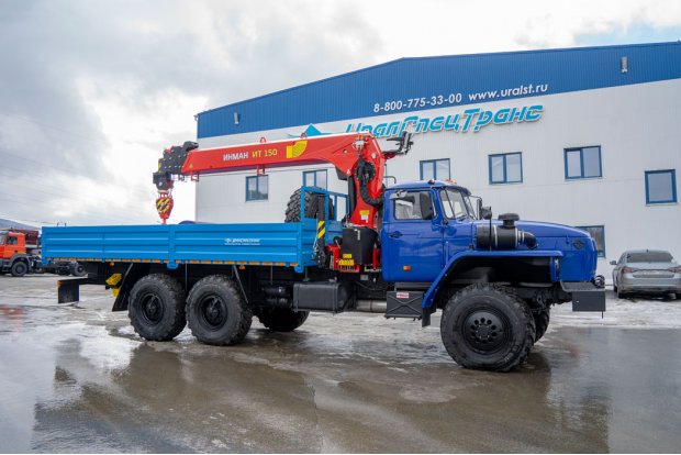 Бортовой автомобиль с КМУ ИТ-150 (тросовый) УСТ 5453 Урал 4320-1951-60