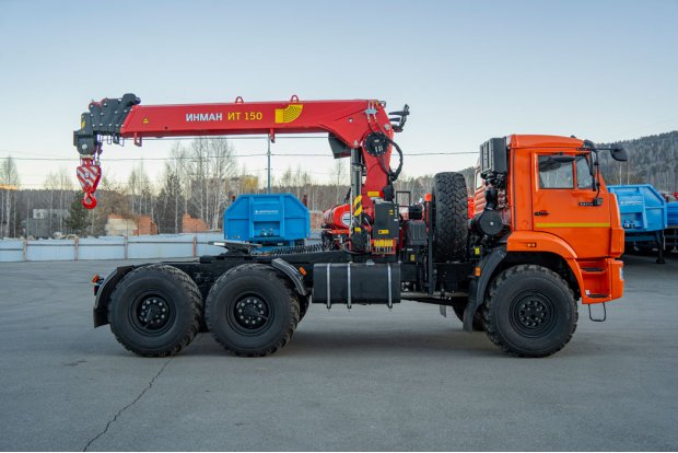 Седельный тягач с КМУ ИТ-150 (тросовый) УСТ 5453 Камаз 43118