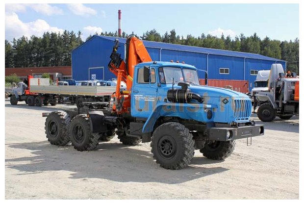 Седельный тягач с КМУ 90-01 УСТ 5453 Урал 5557-60Е5