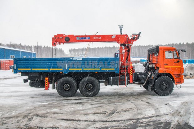 Бортовой Камаз с КМУ Kanglim KS-2056H