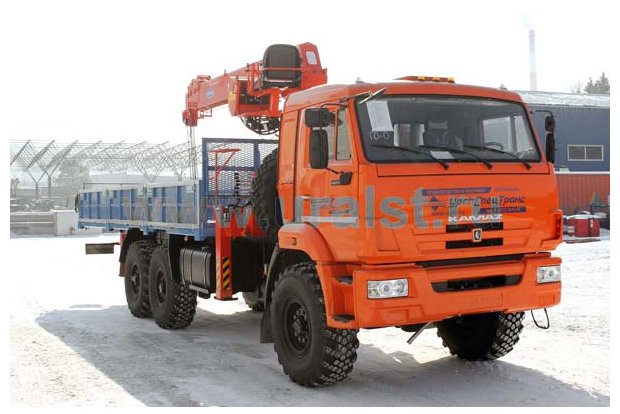 Бортовой с КМУ KS-1256G-II УСТ 5453 Камаз 43118, борт 7м