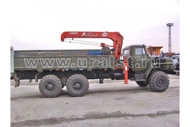 Бортовой с КМУ UNIC UR-V503 (тросовый) УСТ 5453 Урал 4320-1951-60
