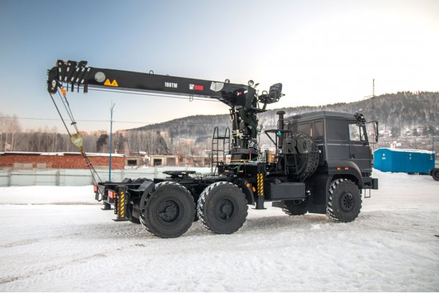 Седельный тягач с КМУ HIAB 190TM (тросовый) УСТ 5453 Урал 44202-82Е5