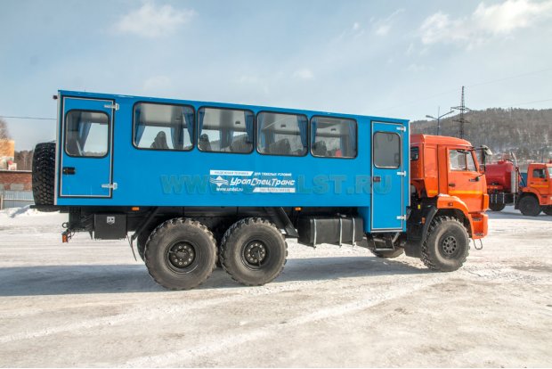 Автобус вахтовый 28 базовая УСТ 54535 Камаз 43118-50, сп. место