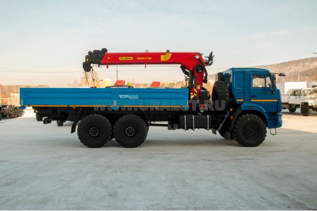 Бортовой с КМУ ИТ-150 (тросовый) УСТ 5453 Камаз 43118 сп.м