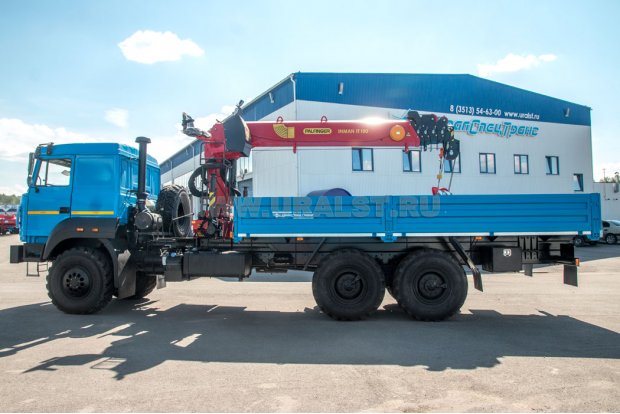 Бортовой с КМУ ИТ-150 (тросовый) УСТ 5453 Урал 4320-4971-82 сп.м.