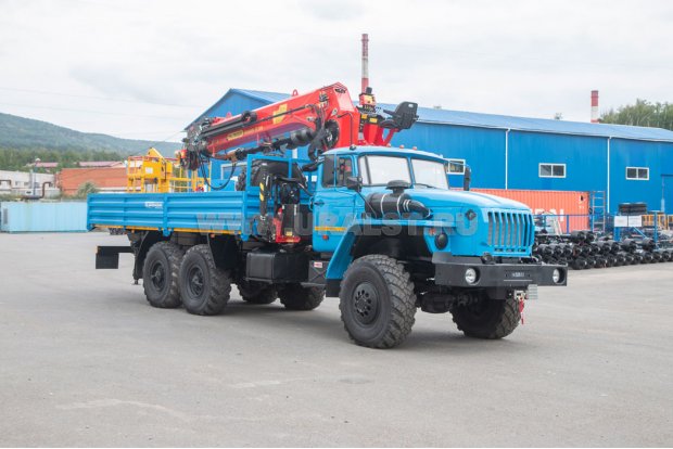 Бортовой с КМУ ИТ-200 (тросовый, люлька) УСТ 5453 Урал 4320-1951-60