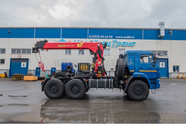 Седельный тягач с КМУ ИТ-150 (тросовый) УСТ 5453JA Камаз 53504-6030-50