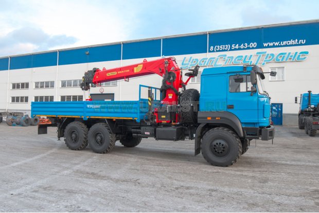 Бортовой автомобиль с КМУ ИТ-200 (тросовый) УСТ 5453 Урал 4320-82Е5, сп.м