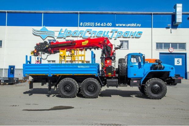 Бортовой автомобиль с КМУ ИТ-200 (тросовый, люлька, бур) УСТ 5453 Урал 5557-60Е5