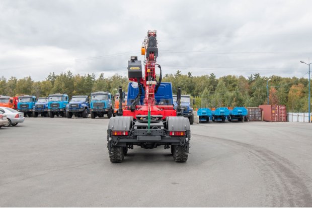 Седельный тягач с КМУ ИТ-180 (тросовый) УСТ 5453 Урал NEXT 4320-74Е5И06, сдвоен. кабина