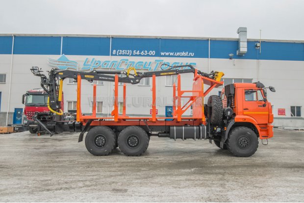 Сортиментовоз с манипулятором ВМ10-74 УСТ 5453 Камаз 43118-50