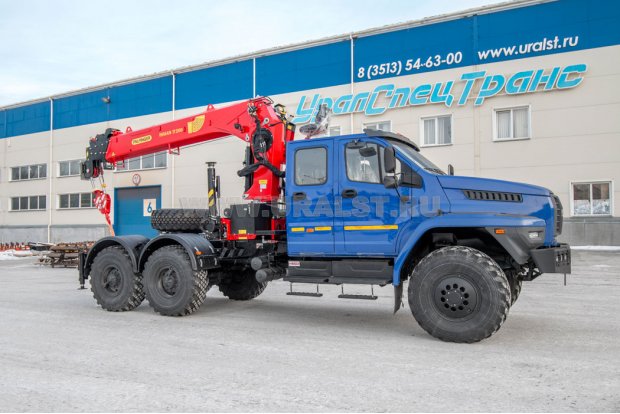 Седельный тягач с КМУ ИТ-200 (тросовый) УСТ 5453 Урал NEXT 4320-6981-74, сдвоен. кабина
