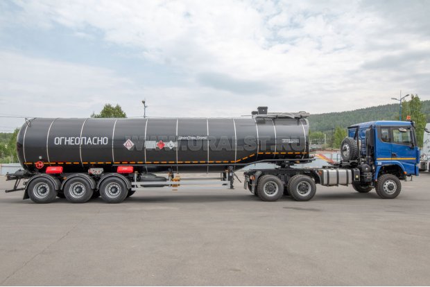 Полуприцеп цистерна битумовоз ППЦБ 38ТК-32 BPW + Тягач SHACMAN SX32586V385 (6х6)