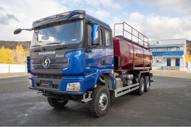 Автоцистерна АЦВ-14Н, УСТ 5453 SHACMAN (ШАКМАН) SX32586V385 6х6, 315/80R22.5, КБ 4575мм, поливомоечная рейка
