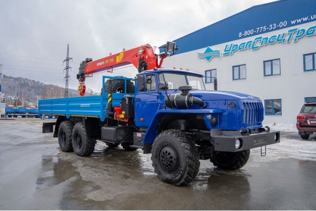 Бортовой автомобиль с КМУ ИТ-150 (тросовый) УСТ 5453 Урал 4320-1951-60