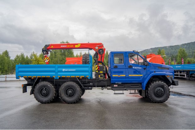 Бортовой автомобиль с КМУ ИТ 120 (тросовый) УСТ 5453 Урал NEXT 4320-6981-72