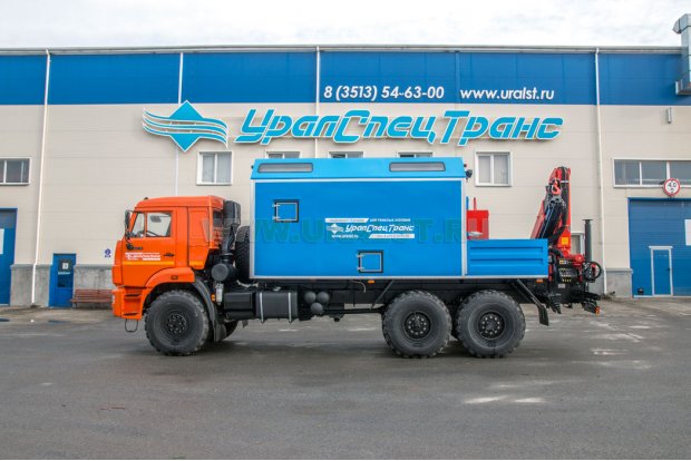 ПАРМ Камаз 43118-46 с грузовой платформой с КМУ PK-15500C УСТ-5453