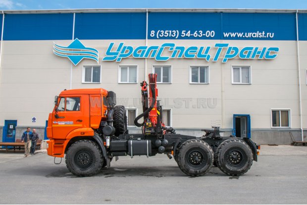 Седельный тягач Камаз 53504-46 с краном-манипулятором ИМ-150N
