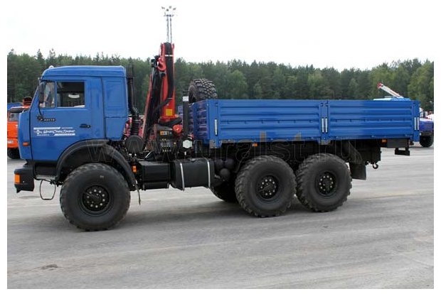 Автомобиль Камаз бортовой с крано-манипулятороной установкой Palfinger