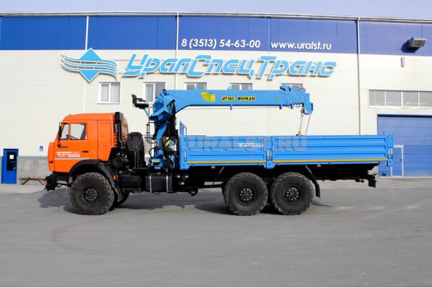 Бортовой с КМУ ИТ-180 (тросовый) УСТ 5453 Камаз 43118-10