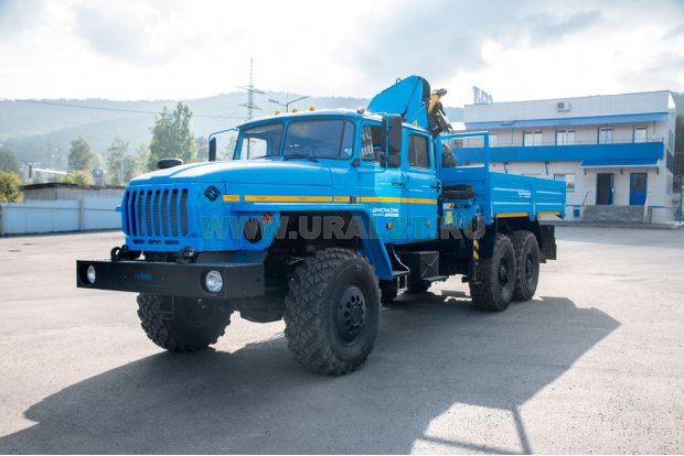 Бортовой с КМУ ИМ-150 УСТ 5453 Урал 4320-60Е5 сдвоенная кабин